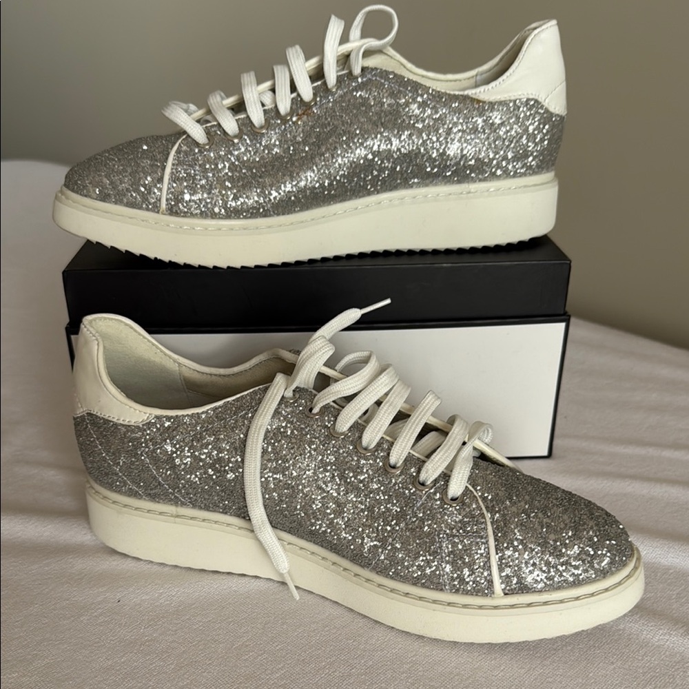 NWT Geox Silver Glitter Women's Sneakers